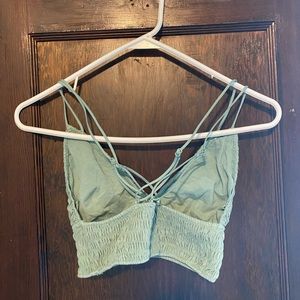 Pink Green Scoop Neck Bralette